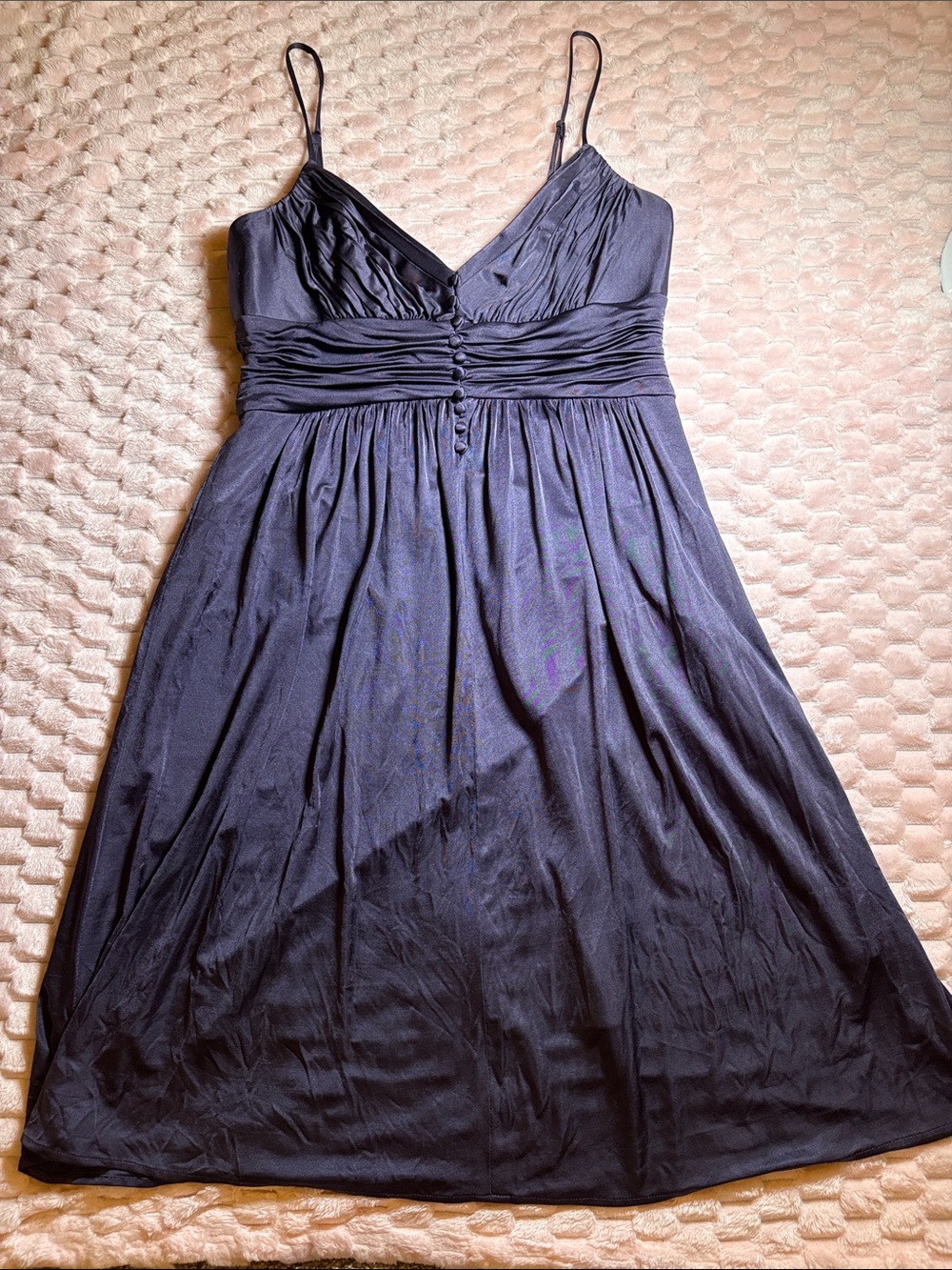 Y2K Ruched V-Neck Spaghetti Strap Dress
